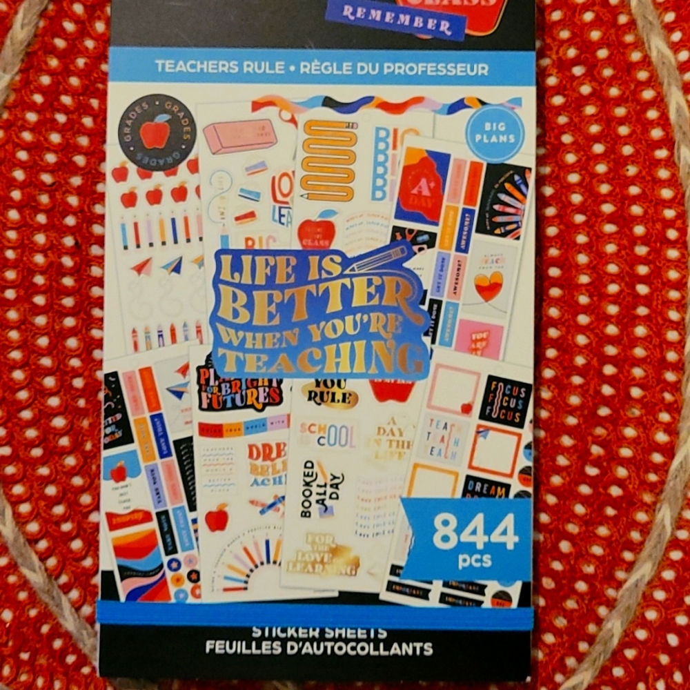 Happy Planner TEACHERS RULE STICKERS FOR PLANNERS